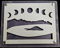 Simple and Sylvan Crater Lake Wall Art Moon Phase